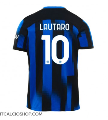 Inter Milan Lautaro Martinez #10 Prima Maglia 2023-24 Manica Corta